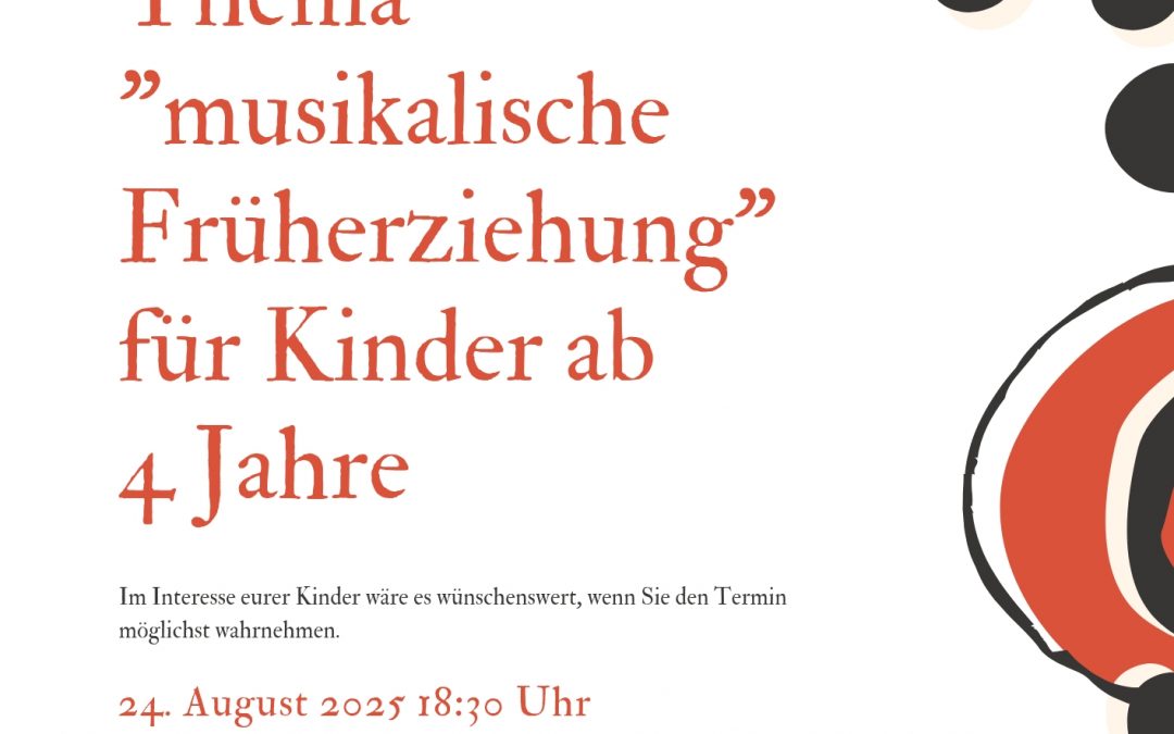 Elternabend zum Thema “musikalische Früherziehung”