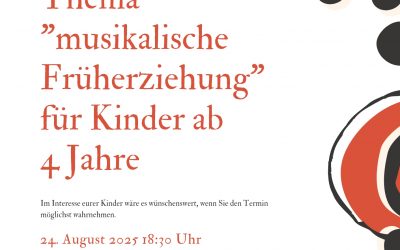 Elternabend zum Thema “musikalische Früherziehung”