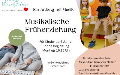Musikalische Früherziehung für Kinder ab 4 Jahren